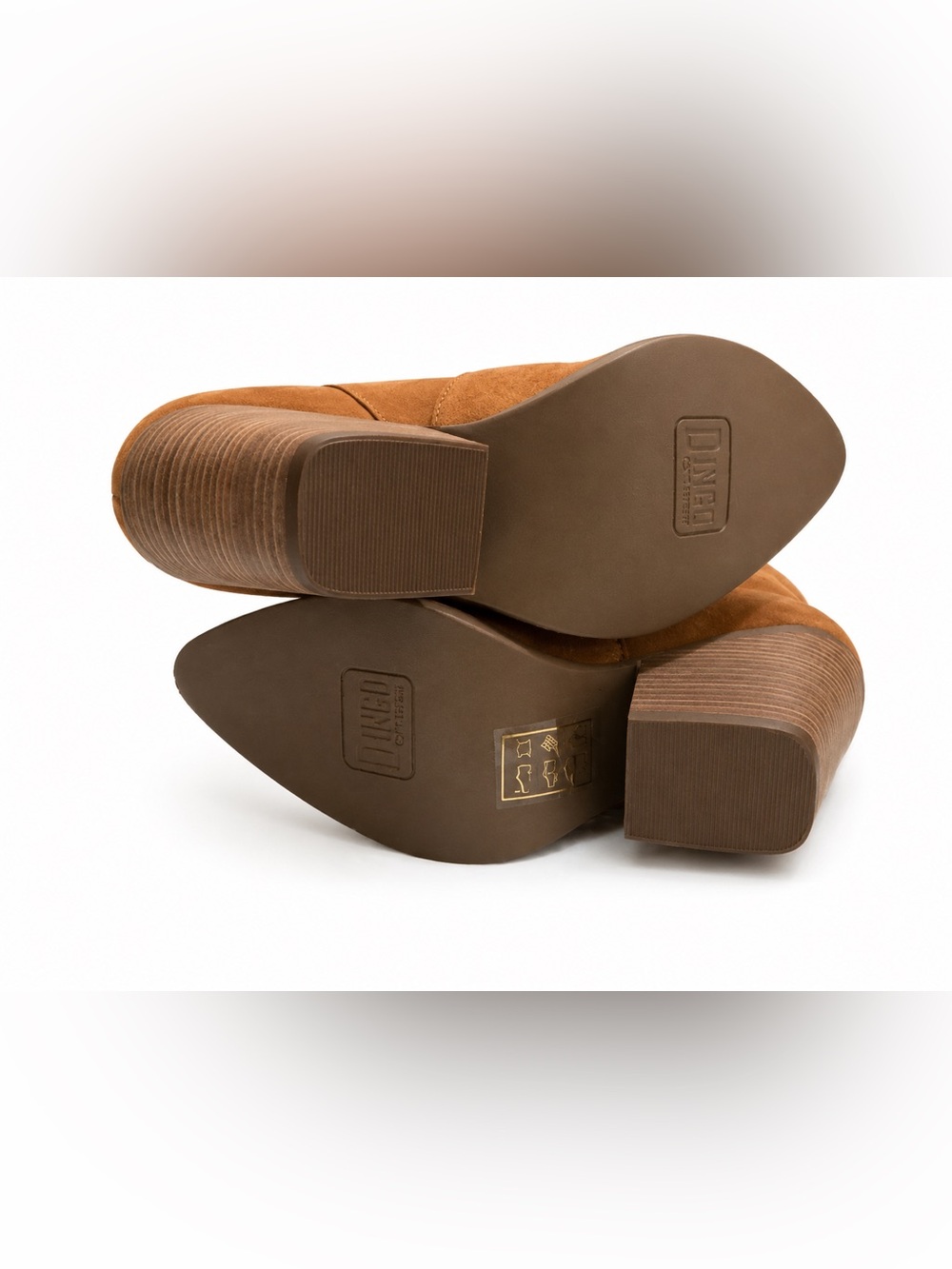 dingo Tan Suede Western Ankle Boots - Picture 13 of 16